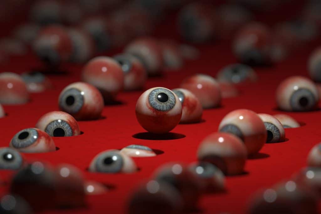 a group of fake eyeballs